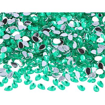 INNSPIRO Gemelli decorativi acrilici goccia verde 5 x 8 mm. 5000 u.Ca. INNSPIRO Gemelli decorativi acrilici goccia verde 5 x 8 mm. 5000 u.Ca.