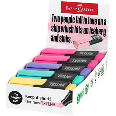 Faber-Castell Set di evidenziatori TXTLNR, 10 pennarelli pastello per bambini e adulti, mini Faber-Castell Set di evidenziatori TXTLNR, 10 pennarelli pastello per bambini e adulti, mini