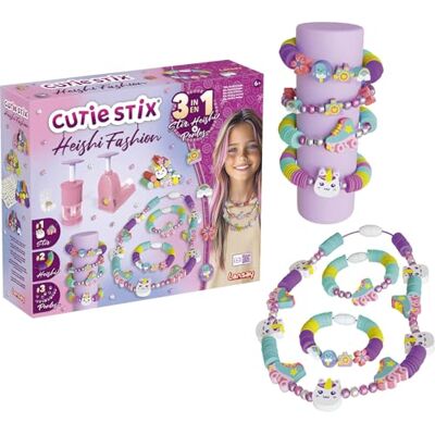 Lansay CUTIE STIX Heishi Fashionista Kit Gioielli 3-in-1 con Laboratorio Taglio e Foratura per Bambini dai 6 Anni Crea Bracciali e Collane con Perline Heishi e Stix Attività Creativa DIY Lansay CUTIE STIX Heishi Fashionista Kit Gioielli 3-in-1 con Laboratorio Taglio e Foratura per Bambini dai 6 Anni Crea Bracciali e Collane con Perline Heishi e Stix Attività Creativa DIY