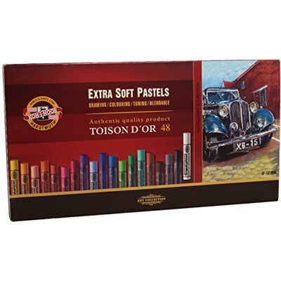 Koh-I-Noor TOISON d'Or 48 gessetti a Pastello Super Morbidi Koh-I-Noor TOISON d'Or 48 gessetti a Pastello Super Morbidi