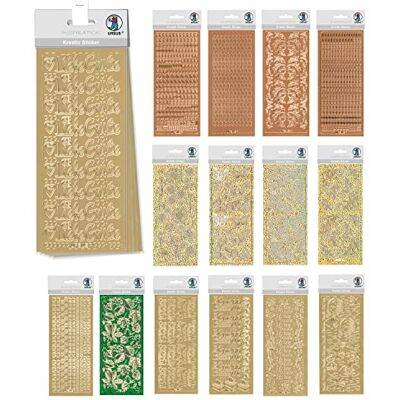 URSUS 10154112-Set creativi Ogni Giorno 2, Set di 15 Fogli di Adesivi in Diversi Colori, autoadesivi, Facili da staccare, Adatti per la creazione di Cartoline, Multicolore, URSUS 10154112-Set creativi Ogni Giorno 2, Set di 15 Fogli di Adesivi in Diversi Colori, autoadesivi, Facili da staccare, Adatti per la creazione di Cartoline, Multicolore,
