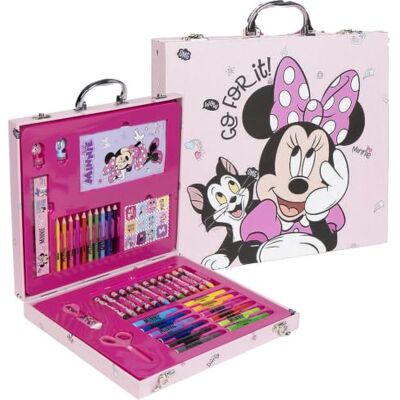 Disney Minnie Mouse Valigetta Creativa da 52 Pezzi per Bambini Kit da Disegno Portatile con Pennarelli, Pastelli a Cera, Matite Colorate e Accessori Valigetta da Disegno Set Creativo da Colorare Disney Minnie Mouse Valigetta Creativa da 52 Pezzi per Bambini Kit da Disegno Portatile con Pennarelli, Pastelli a Cera, Matite Colorate e Accessori Valigetta da Disegno Set Creativo da Colorare