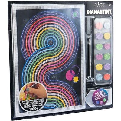 DIAMANTINY Level Up – Bauhaus – Creative Art, Kit crea il Mosaico con i Numeri, Linee Arcobaleno, Modello 3 DIAMANTINY Level Up – Bauhaus – Creative Art, Kit crea il Mosaico con i Numeri, Linee Arcobaleno, Modello 3