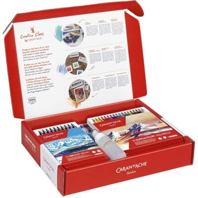 Caran d'Ache Caran d’Ache Scatola rossa in cartone, inclusa una custodia in metallo rossa con l'assortimento della gamma classica, 3000.023 Caran d'Ache Caran d’Ache Scatola rossa in cartone, inclusa una custodia in metallo rossa con l'assortimento della gamma classica, 3000.023