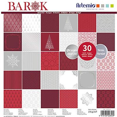 Artemio 30 fogli di carta 170 g + Gloss + Silver Foil Barok Artemio 30 fogli di carta 170 g + Gloss + Silver Foil Barok