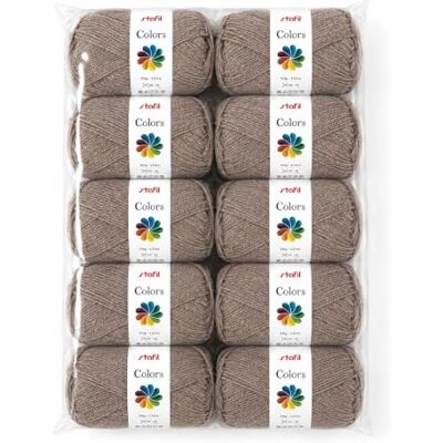 Stafil Colors Set da 10 Gomitoli Colore caffè – 10 Gomitoli da 50 g (500 g Totali) – Lana Acrilica per Uncinetto, Maglia, Amigurumi, Crochet e Lavori Creativi Stafil Colors Set da 10 Gomitoli Colore caffè – 10 Gomitoli da 50 g (500 g Totali) – Lana Acrilica per Uncinetto, Maglia, Amigurumi, Crochet e Lavori Creativi
