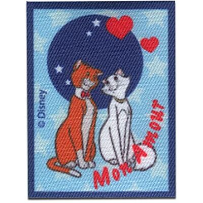 Disney Gli Aristogatti Mon Amour gatto animale Toppe termoadesive Patch Toppa ricamate, misura: 6,7 x 5 cm Disney Gli Aristogatti Mon Amour gatto animale Toppe termoadesive Patch Toppa ricamate, misura: 6,7 x 5 cm