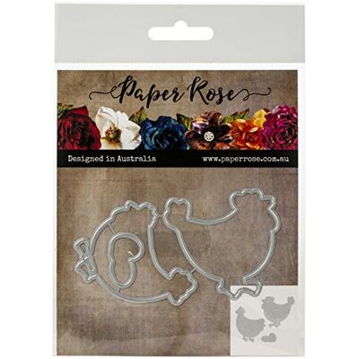 Paper Rose 3PL s Fustelle di carta, motivo: rosa Hey Chick, taglia unica Paper Rose 3PL s Fustelle di carta, motivo: rosa Hey Chick, taglia unica
