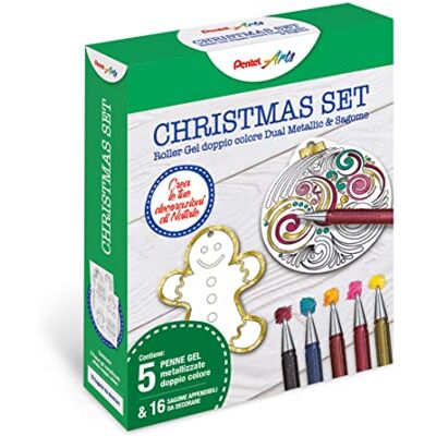 Pentel Kit Hybrid Dual Metallic effetto doppio colore & sagome da colorare Pentel Kit Hybrid Dual Metallic effetto doppio colore & sagome da colorare