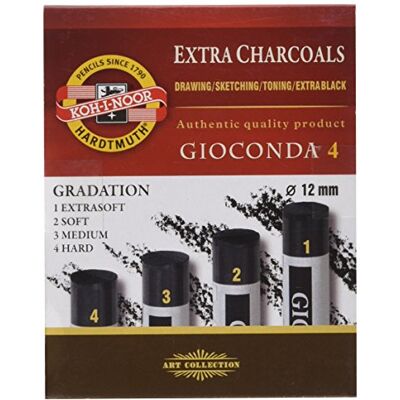 Koh-I-Noor Carboncini artificiali extra, confezione da 4 Koh-I-Noor Carboncini artificiali extra, confezione da 4