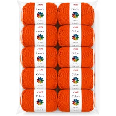 Stafil Colors Set da 10 Gomitoli Colore arancio – 10 Gomitoli da 50 g (500 g Totali) – Lana Acrilica per Uncinetto, Maglia, Amigurumi, Crochet e Lavori Creativi Stafil Colors Set da 10 Gomitoli Colore arancio – 10 Gomitoli da 50 g (500 g Totali) – Lana Acrilica per Uncinetto, Maglia, Amigurumi, Crochet e Lavori Creativi
