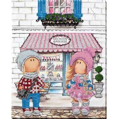 ART Kit da Ricamo per Punto Perlato, Cotone, Multicolore, 37,5x19cm ART Kit da Ricamo per Punto Perlato, Cotone, Multicolore, 37,5x19cm