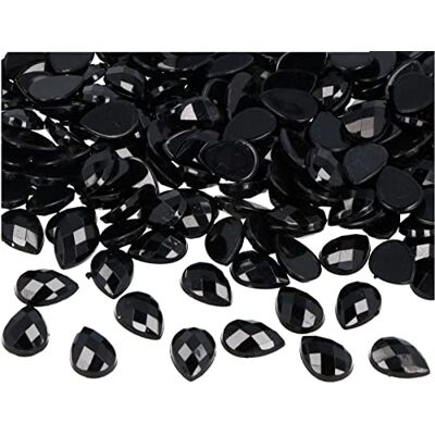 Innspiro - Z2201406 - Nero 10x14 mm - Goccia - Gemme decorative Innspiro - Z2201406 - Nero 10x14 mm - Goccia - Gemme decorative