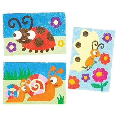Baker Ross Immagini Insetti Sand Art (Confezione da 8) Immagini autoadesive Pre-progettate per L'Arte della Sabbia per Bambini Baker Ross Immagini Insetti Sand Art (Confezione da 8) Immagini autoadesive Pre-progettate per L'Arte della Sabbia per Bambini