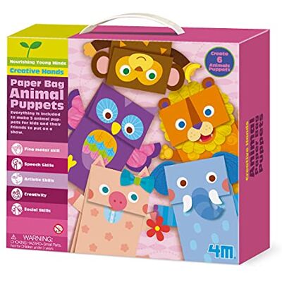 4M 4 m 174.038,3 cm Paper Bag Animal Puppets Craft Set 4M 4 m 174.038,3 cm Paper Bag Animal Puppets Craft Set