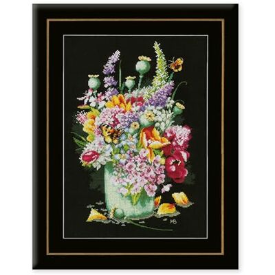 Lanarte Punto Croce Contato Mazzo di Fiori Decorativi Set Fai da Te Creativo Adulti Ricamo Casa Decor Arte da Parete Kit per Hobby Cross Stitch, 100% Cotone, Multicolor, ca. 27 x 39 cm Lanarte Punto Croce Contato Mazzo di Fiori Decorativi Set Fai da Te Creativo Adulti Ricamo Casa Decor Arte da Parete Kit per Hobby Cross Stitch, 100% Cotone, Multicolor, ca. 27 x 39 cm