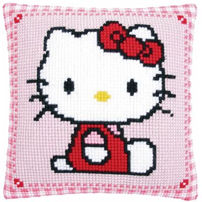 Vervaco Modello 0148429 Kit di ricamo a punto croce - Hello Kitty - 40x40cm Vervaco Modello 0148429 Kit di ricamo a punto croce - Hello Kitty - 40x40cm