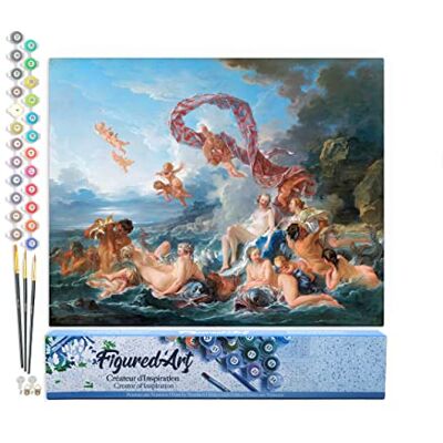 ART Dipingere con i Numeri Paint by Numbers Il trionfo di Venere Francois Boucher, Passatempo per Adulti, Kit Completo, Hobby Creativi Quadri fai da te 40x50cm senza cornice ART Dipingere con i Numeri Paint by Numbers Il trionfo di Venere Francois Boucher, Passatempo per Adulti, Kit Completo, Hobby Creativi Quadri fai da te 40x50cm senza cornice