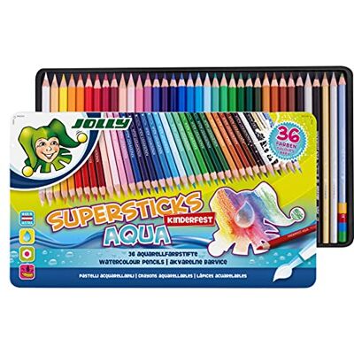 Jolly Supersticks Aqua Pastelli acquerello 36 pezzi - Forniture artistiche Jolly Supersticks Aqua Pastelli acquerello 36 pezzi - Forniture artistiche