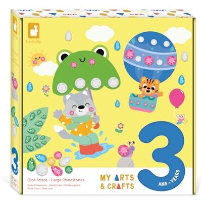 Janod My Arts & Crafts – dai 3 Anni Grossi Strass 4 Quadri Kit Creativo per Bambini Apprendimento della Motricità Fine e Concentrazione – J09145 Janod My Arts & Crafts – dai 3 Anni Grossi Strass 4 Quadri Kit Creativo per Bambini Apprendimento della Motricità Fine e Concentrazione – J09145