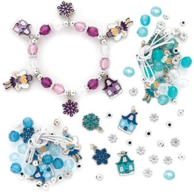 Baker Ross Kit Braccialetti con Ciondoli Inverno Fatato Confezione da 3, Perfetti per la Creazione di Gioielli per Bambini, Attività Artigianali e Manuali per Feste Baker Ross Kit Braccialetti con Ciondoli Inverno Fatato Confezione da 3, Perfetti per la Creazione di Gioielli per Bambini, Attività Artigianali e Manuali per Feste