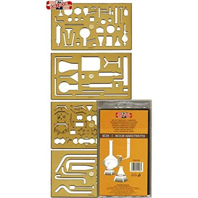 Koh-I-Noor 750076 Set di 4 stencil per chimica Koh-I-Noor 750076 Set di 4 stencil per chimica