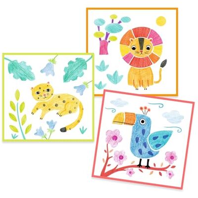 Djeco Dessin et coloriage enfant 3 pochoirs pour une image Djeco Dessin et coloriage enfant 3 pochoirs pour une image