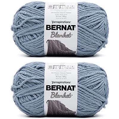 Bernat Filato, poliestere, grigio, blu, confezione da 2 Bernat Filato, poliestere, grigio, blu, confezione da 2