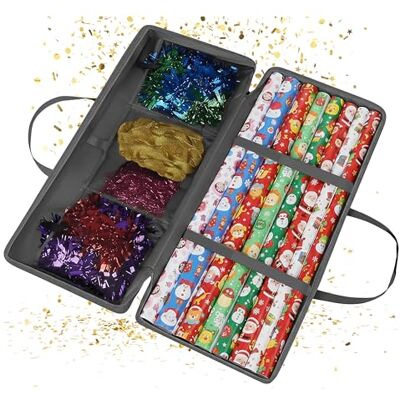 Relaxdays Organizer per Carta Regalo, Chiusura a Zip, Manici, 3 Tasche Accessori, HxLxP: 34 x 82 x Relaxdays Organizer per Carta Regalo, Chiusura a Zip, Manici, 3 Tasche Accessori, HxLxP: 34 x 82 x
