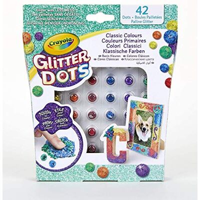 CRAYOLA Glitter Dots Set Colori Assortiti (Colori Classici, Tropicali, Vivaci), per Giocare e Creare con Il Glitter Modellabile, Attività Creativa e Idea Regalo, 04-0803 CRAYOLA Glitter Dots Set Colori Assortiti (Colori Classici, Tropicali, Vivaci), per Giocare e Creare con Il Glitter Modellabile, Attività Creativa e Idea Regalo, 04-0803