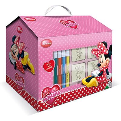 Multiprint Casetta 7 Timbri per Bambini Disney Minnie, 100% Made in Italy, Set Timbrini Bimbi Personalizzati, in Legno e Gomma Naturale, Inchiostro Lavabile Atossico, Idea Regalo, Art.09866 Multiprint Casetta 7 Timbri per Bambini Disney Minnie, 100% Made in Italy, Set Timbrini Bimbi Personalizzati, in Legno e Gomma Naturale, Inchiostro Lavabile Atossico, Idea Regalo, Art.09866