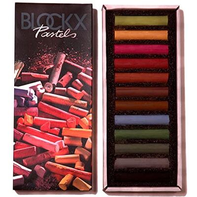 Honsell BLOCKX 12912DBXC cofanetto pastelli secchi da 12 colori scuri Classico Honsell BLOCKX 12912DBXC cofanetto pastelli secchi da 12 colori scuri Classico