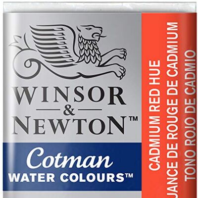 Winsor & Newton Wn Acquerello Cotman 1/2 Godet Rosso di cadmio Winsor & Newton Wn Acquerello Cotman 1/2 Godet Rosso di cadmio