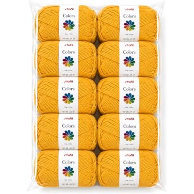 Stafil Colors Set da 10 Gomitoli Colore ocra – 10 Gomitoli da 50 g (500 g Totali) – Lana Acrilica per Uncinetto, Maglia, Amigurumi, Crochet e Lavori Creativi Stafil Colors Set da 10 Gomitoli Colore ocra – 10 Gomitoli da 50 g (500 g Totali) – Lana Acrilica per Uncinetto, Maglia, Amigurumi, Crochet e Lavori Creativi