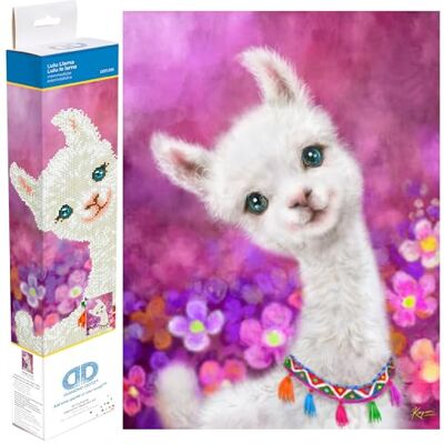DIAMOND DOTZ DD7.018 Set originale 5D Diamond Painting Lama Lulu, set creativo con 6.119 pietre a mosaico diamantate, set da pittura ca. 42 x 32 cm, set completo fai da te per adulti e bambini dagli DIAMOND DOTZ DD7.018 Set originale 5D Diamond Painting Lama Lulu, set creativo con 6.119 pietre a mosaico diamantate, set da pittura ca. 42 x 32 cm, set completo fai da te per adulti e bambini dagli