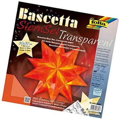 folia Bringmann Set per Stella Fai da Te Bascetta, di Colore Blu, codice Articolo 836/3030, Carta, Orange, 30 x cm folia Bringmann Set per Stella Fai da Te Bascetta, di Colore Blu, codice Articolo 836/3030, Carta, Orange, 30 x cm