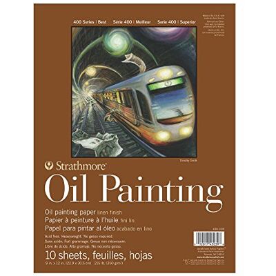 Strathmore Blocco per pittura a olio serie 400, lino, bianco naturale, 22,9 x 30,5 cm Strathmore Blocco per pittura a olio serie 400, lino, bianco naturale, 22,9 x 30,5 cm