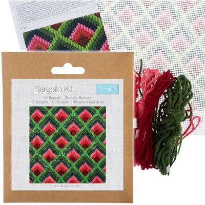 Trimits Kit per punto Bargello Motivo geometrico su tela prestampata (20,3 x 20,3 cm) con filato, ago, schema a colori e istruzioni Un disegno decorativo per creare un'opera dai colori vivaci. Trimits Kit per punto Bargello Motivo geometrico su tela prestampata (20,3 x 20,3 cm) con filato, ago, schema a colori e istruzioni Un disegno decorativo per creare un'opera dai colori vivaci.