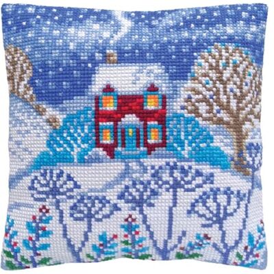 ART Kit per ricamo a punto croce con immagine invernale stampata ART Kit per ricamo a punto croce con immagine invernale stampata