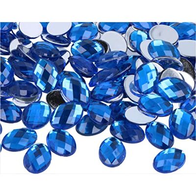 INNSPIRO Gemelli decorativi acrilici ovali blu 13 x 18 mm. 500 u.Ca. INNSPIRO Gemelli decorativi acrilici ovali blu 13 x 18 mm. 500 u.Ca.
