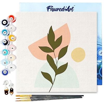 ART Mini Dipingere con i Numeri 20x20cm con Telaio Paint by Numbers Felce 4, Passatempo per Adulti, Kit Completo, Hobby Creativi Quadri fai da te Tela Già Incorniciata ART Mini Dipingere con i Numeri 20x20cm con Telaio Paint by Numbers Felce 4, Passatempo per Adulti, Kit Completo, Hobby Creativi Quadri fai da te Tela Già Incorniciata