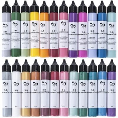 ideen mit herz Colori per candele 3D in tubi, 24 colori, design creativo di candele, penna metallizzata, madreperla, 24 penne, 30 ml ciascuno (assortimento 2) ideen mit herz Colori per candele 3D in tubi, 24 colori, design creativo di candele, penna metallizzata, madreperla, 24 penne, 30 ml ciascuno (assortimento 2)
