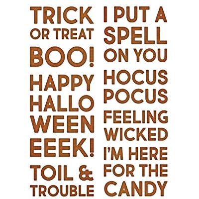 Sizzix Set di fustelle Thinlits 9PK Bold Text Halloween da Tim Holtz Capitolo 3 2022 Sizzix Set di fustelle Thinlits 9PK Bold Text Halloween da Tim Holtz Capitolo 3 2022