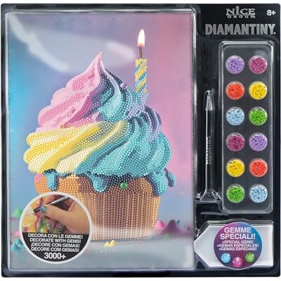 DIAMANTINY Level Up Food Creative Art, Kit crea il Mosaico con i Numeri, Coppa Gelato DIAMANTINY Level Up Food Creative Art, Kit crea il Mosaico con i Numeri, Coppa Gelato