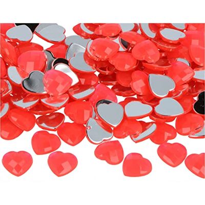 INNSPIRO Gemelli decorativi acrilici cuore rosa fluo 14 x 14 mm. 500 u.Ca. INNSPIRO Gemelli decorativi acrilici cuore rosa fluo 14 x 14 mm. 500 u.Ca.