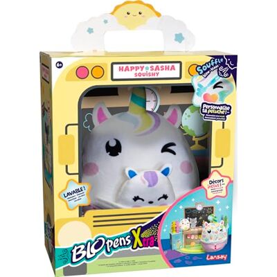 Lansay BLOPENS X-TRA Happy Sasha Squishy Kit Creativo Unicorno con Pennarelli a Soffio Metallizzati per Bambini dai 5 Anni Figura Morbida Lavabile e Stencil Idea Regalo Magica e Rilassante Lansay BLOPENS X-TRA Happy Sasha Squishy Kit Creativo Unicorno con Pennarelli a Soffio Metallizzati per Bambini dai 5 Anni Figura Morbida Lavabile e Stencil Idea Regalo Magica e Rilassante