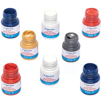 Baker Ross Platinum Jubilee Vasi per pittura, confezione da 8 pezzi, colori per bambini () Baker Ross Platinum Jubilee Vasi per pittura, confezione da 8 pezzi, colori per bambini ()