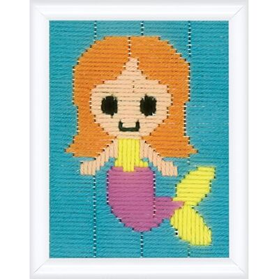 Vervaco Kit Ricamo Principianti Educativo Attività Creative SIRENA Canovaccio per Mezzo Punto ca. 12,5 x 16 cm Set Fai Da Te Passatempi Creativi Beginner Long Stitch Embroidery Vervaco Kit Ricamo Principianti Educativo Attività Creative SIRENA Canovaccio per Mezzo Punto ca. 12,5 x 16 cm Set Fai Da Te Passatempi Creativi Beginner Long Stitch Embroidery
