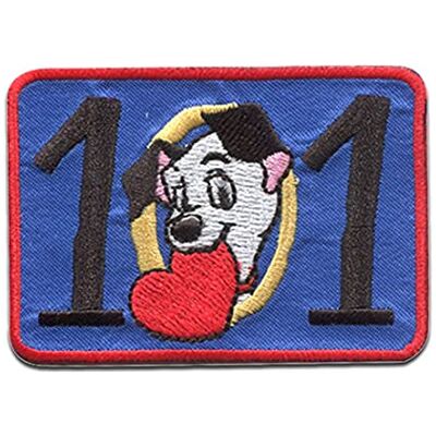 Disney 101 Dalmatiner Lucky Toppe termoadesive Patch Toppa ricamate, misura: 6,3 x 4,5 cm Disney 101 Dalmatiner Lucky Toppe termoadesive Patch Toppa ricamate, misura: 6,3 x 4,5 cm