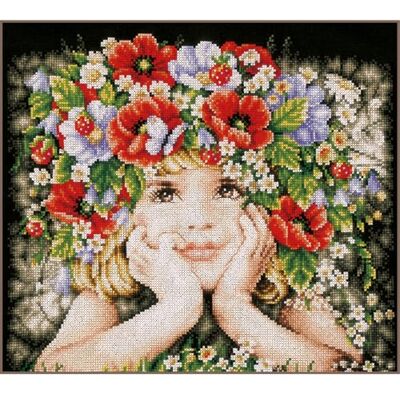 Lanarte Kit Punto Croce Contato RAGAZZA CON FIORI Decorativi Per Pareti ca. 31 x 26 cm Set Fai Da Te Creativo Adulti Ricamo Casa Decor Arte Da Parete Kit Per Hobby Cross Stitch Lanarte Kit Punto Croce Contato RAGAZZA CON FIORI Decorativi Per Pareti ca. 31 x 26 cm Set Fai Da Te Creativo Adulti Ricamo Casa Decor Arte Da Parete Kit Per Hobby Cross Stitch